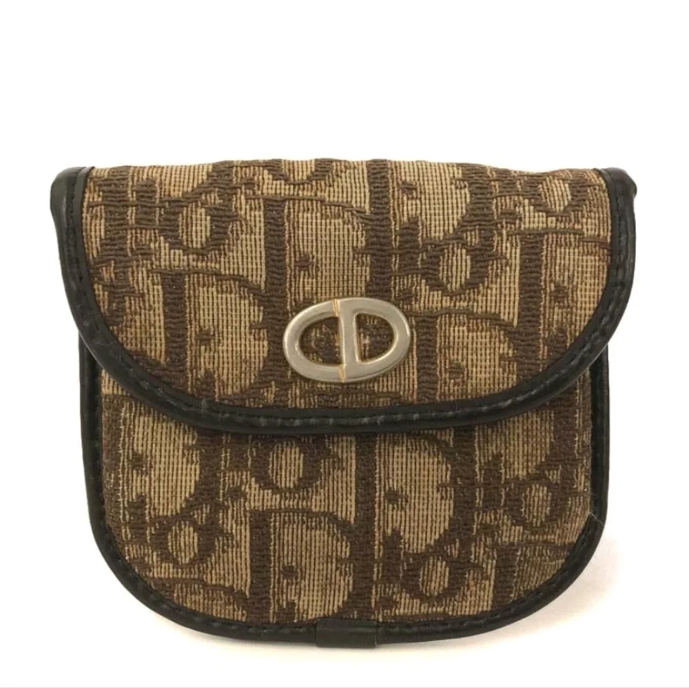 Christian Dior Oblique Beige Trotter Canvas Small Vintage Coin Purse (EUC)✨️🖤✨️